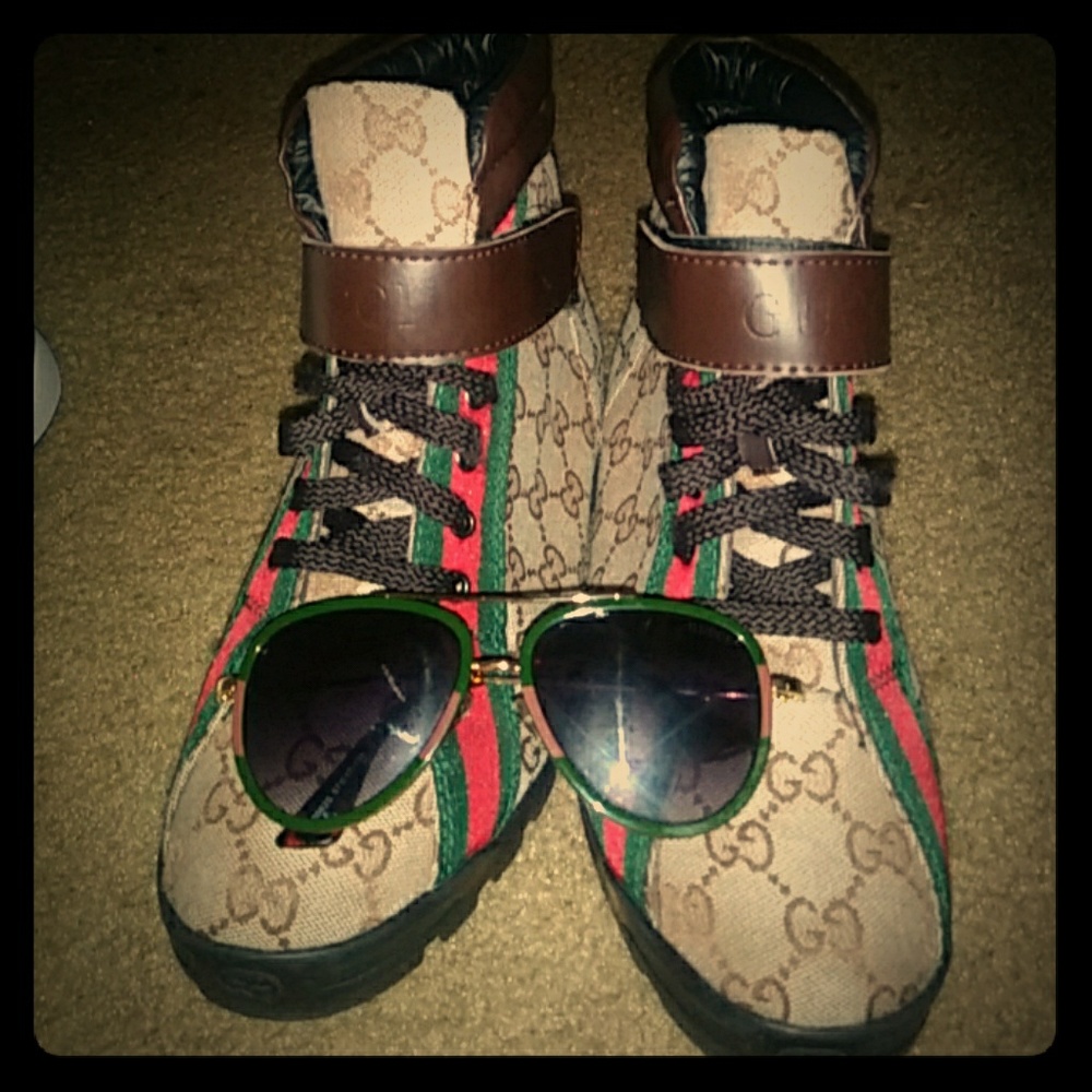 Gucci boots and sun glasses combo - Picture 1 of 4